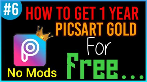 How To Make 1 Year Picsart Gold for Free...TECH 24H