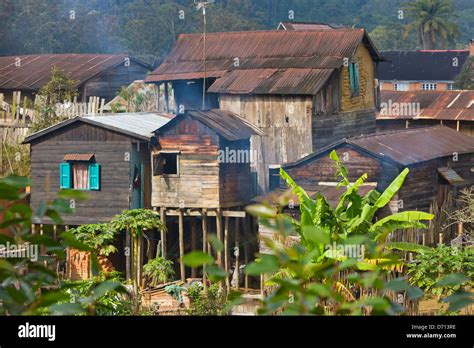 Village houses on stilt, Perinet, Madagascar Stock Photo - Alamy