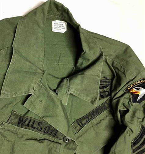 US Army Vietnam War Jungle Jacket Patched - 101st Airborne SSG with ...