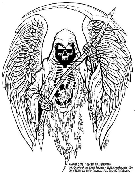 Grim Reaper Original Ink Drawing – Shop Sinister: Dark Art & Creations ...