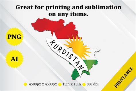 1 Kurdistan Map Flag Designs & Graphics