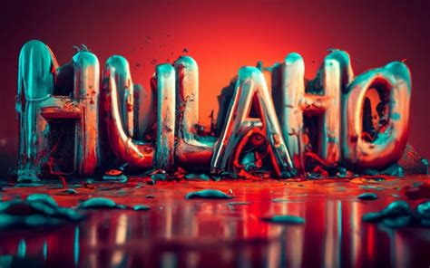 3D Rendered Halloween Bloody Red Typography by hulahocoloring on DeviantArt