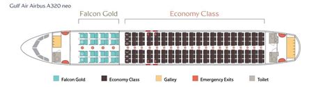 Seat Map and Seating Chart Airbus A320neo Gulf Air | Airbus, Fleet ...