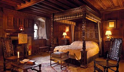 Preserved 15th century Bedroom inside the Hever Castle -- the childhood ...