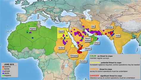 Desert Locust risk maps - 2019