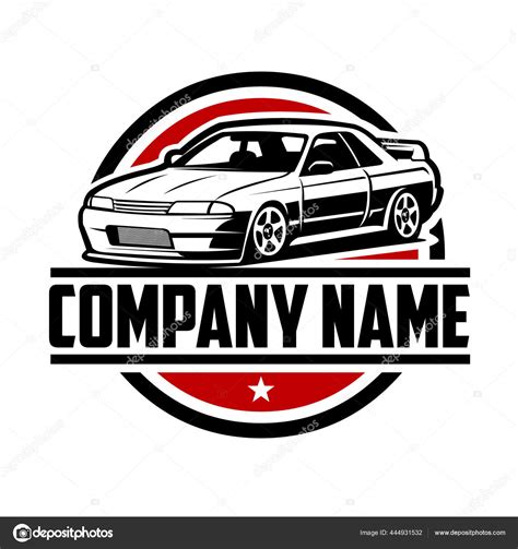 Japanese Sport Car Logo Template Car Club Jdm Garage Logo Stock Vector ...