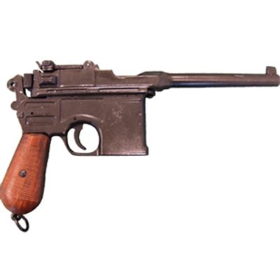 1896 Mauser Broomhandle Replica Pistol - Wood Grips