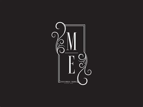 Modern ME Logo Icon, Initials Me em Luxury Logo Letter Design 14273765 ...