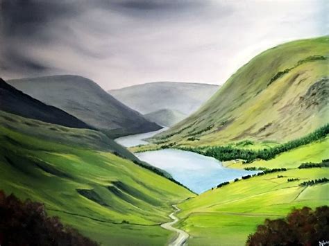 The Lake District Painting | Landscape art, Landscape, Lake district