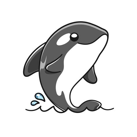 Cute Orca whale vector illustration. Killer whale cartoon clipart ...