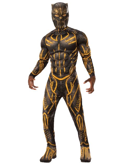 Marvel: Black Panther Movie Mens Deluxe Erik Killmonger Battle Suit ...