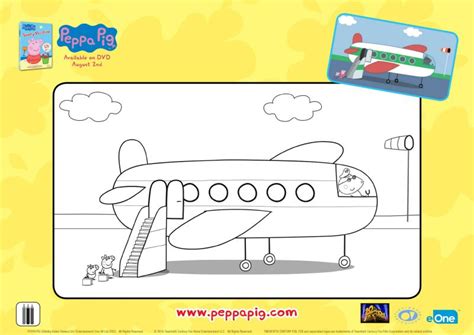 Peppa Pig Airplane Coloring Page | Airplane coloring pages, Peppa pig ...