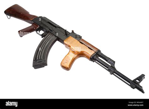 Kalashnikov AK 47 Romanian version isolated on white Stock Photo - Alamy