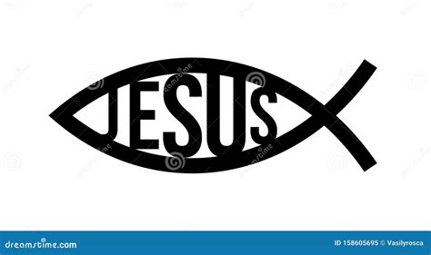 Christliches Fischzeichen Religionszeichen Des Jesus-Fisches Logo ...