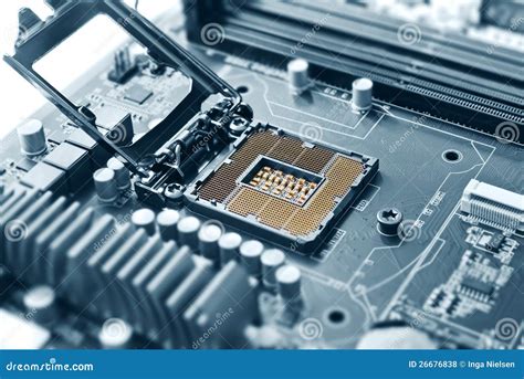 CPU Socket On Motherboard Royalty Free Stock Photos - Image: 26676838