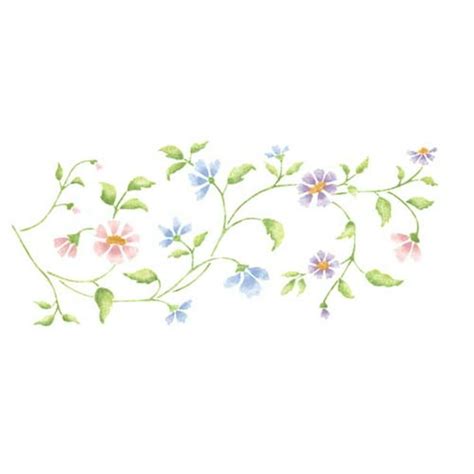 Flower Vine Wall Stencil SKU #2829 by Designer Stencils - Walmart.com ...