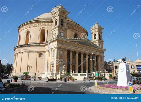 Church in Mosta stock photo. Image of mosta, time, street - 26541354