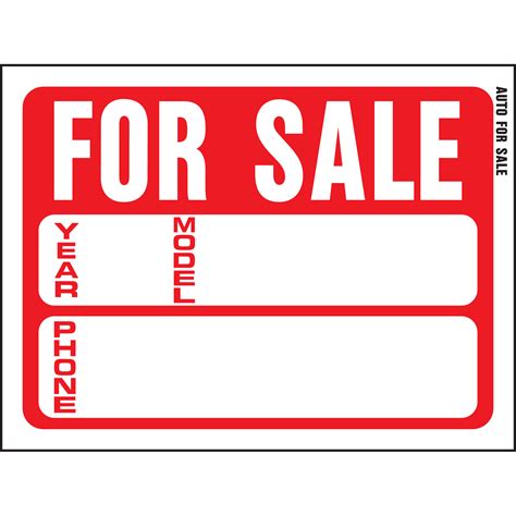 sale sign for car - Clip Art Library