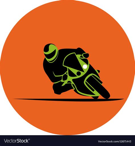 Motorcycle race icon Royalty Free Vector Image