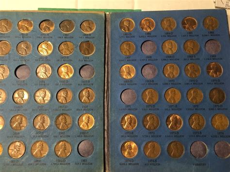 1941-1974 Lincoln Cent Penny Coin Collection in Book Includes 78 Total ...