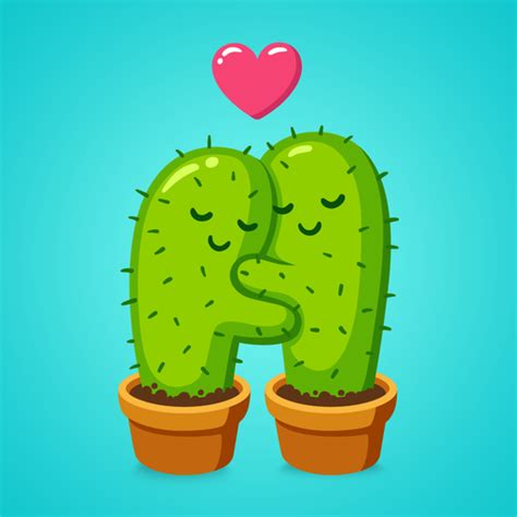 Animated Cactus Emoji - Stickers