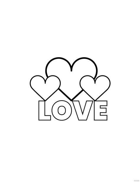 Love Heart Drawing in Illustrator, PDF, JPG, EPS, SVG, PNG - Download ...