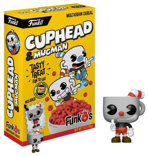 FunkOs Cuphead Exclusive 7 Oz. Breakfast Cereal Yellow Box, Cuphead ...