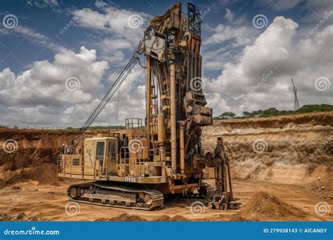 Large Drilling Rig in a Mining Site Extracting Minerals from the Earth ...