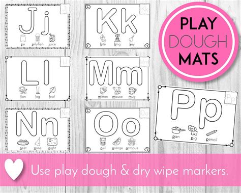 ABC Alphabet Play Doh Mats, ABC Printables, Preschool, Homeschool ...