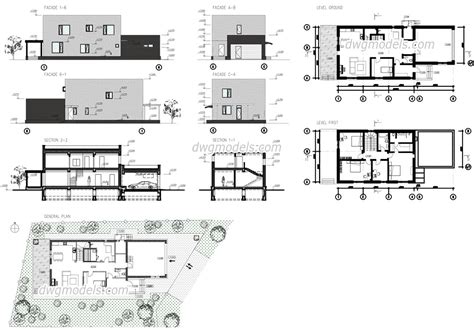 Autocad 2d House Plan Dwg File Free Download : Dwg Autocad Cadbull ...