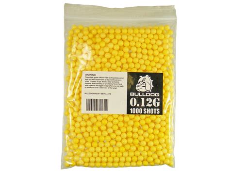 Bulldog 1000 x 12g 6mm BB Pellets Yellow In Bag | Military Toys