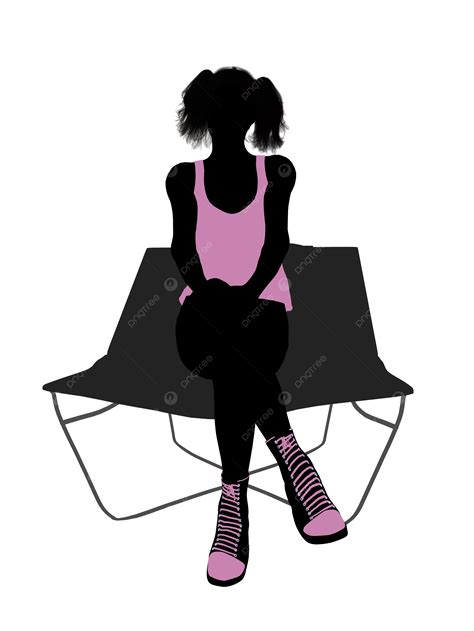 Silhouette Of A Female Athlete Relaxing On A, Art, Athletics, Girl PNG ...