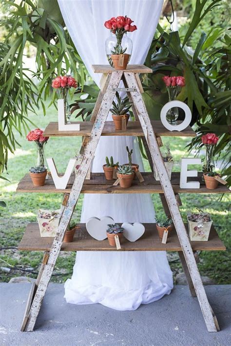 Top 20 Vintage Wooden Ladder Wedding Decor Ideas | R&R | Fun wedding ...