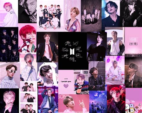 55pcs BTS Pink DIGITAL Collage Kit Dm for Custom-made - Etsy UK | Wall ...