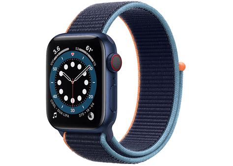 Apple Watch Series 6 GPS + Cellular 40mm Blue Aluminum with Deep Navy ...