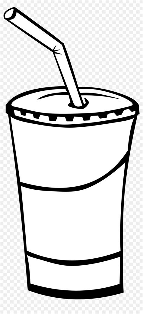 Soft Drink Clip Art Black And White - Draw A Soda Cup - Free ...