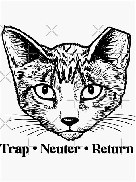 "TNR Trap Neuter Return Feral Cats Rescue" Sticker for Sale by ...