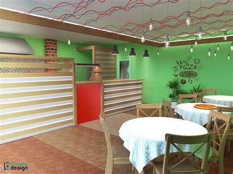 Pizzeria interior design on Behance