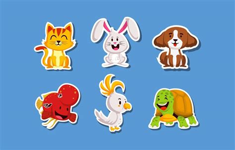 Journal Pet Stickers Collection 7907663 Vector Art at Vecteezy