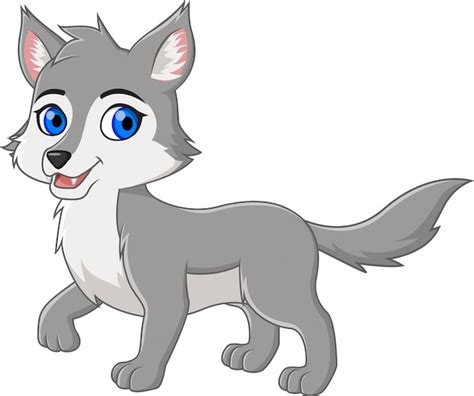 Cute Cartoon Wolf Clip Art