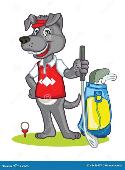 Dog Playing Golf Clipart Borders