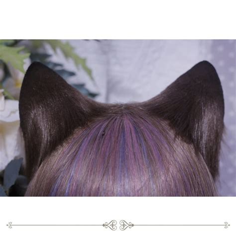 Handmade Faux Fur Siamese Cat Ears KC/Tail