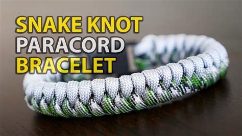 How to Make a Snake Knot Paracord Bracelet with Buckle - YouTube