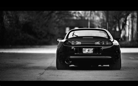 Download Black And White Toyota Supra Mk4 Wallpaper | Wallpapers.com