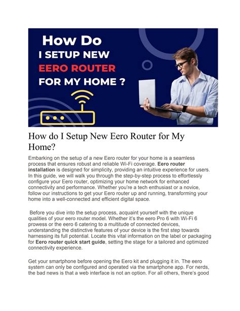 How do I Set Up a New Eero Router for my Home? by danielwilliamson1990 ...