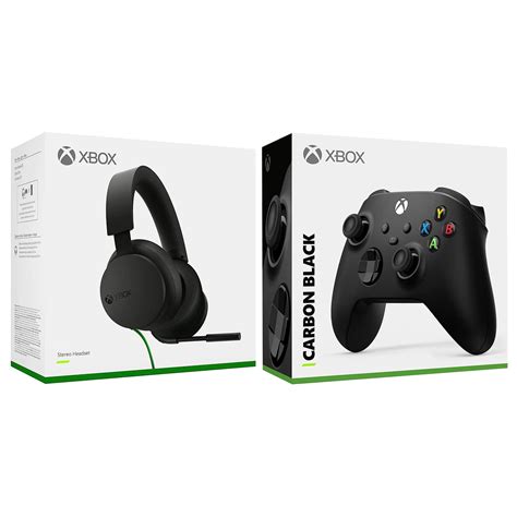 Microsoft Xbox Stereo Wired Headset and Wireless Controller Bundle ...