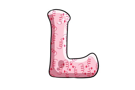 Valentine Alphabet Letter L Clipart Graphic by Goodtimeartsy · Creative ...