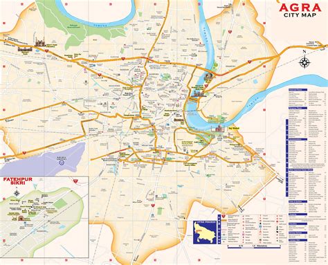 Large Agra Maps for Free Download and Print | High-Resolution and ...