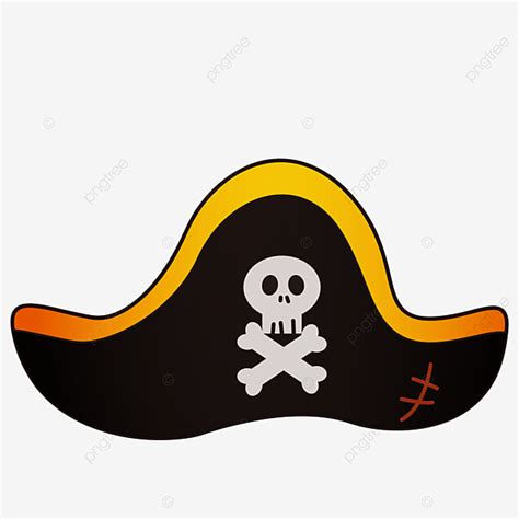 Pirate Hats Clipart PNG Images, Black Cartoon Pirate Hat, Pirate Hat ...