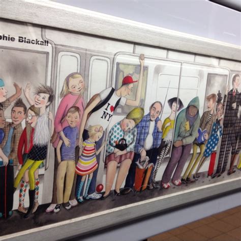 NYC subway art on the train. | Resimler